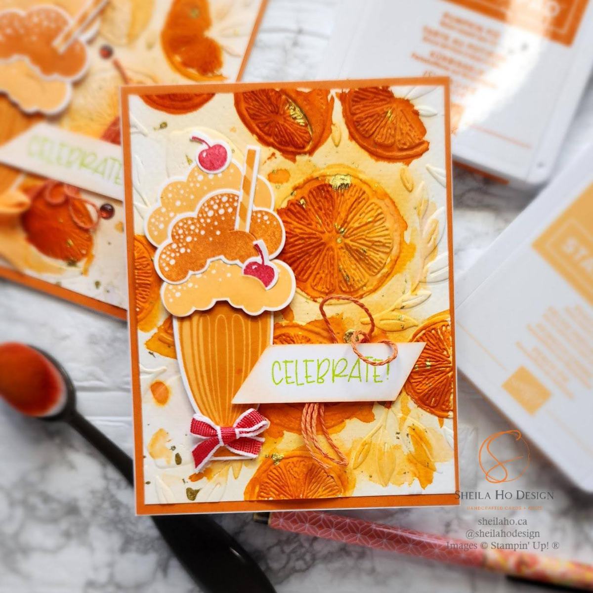 Bright & Zesty Orange Creamsicle Card